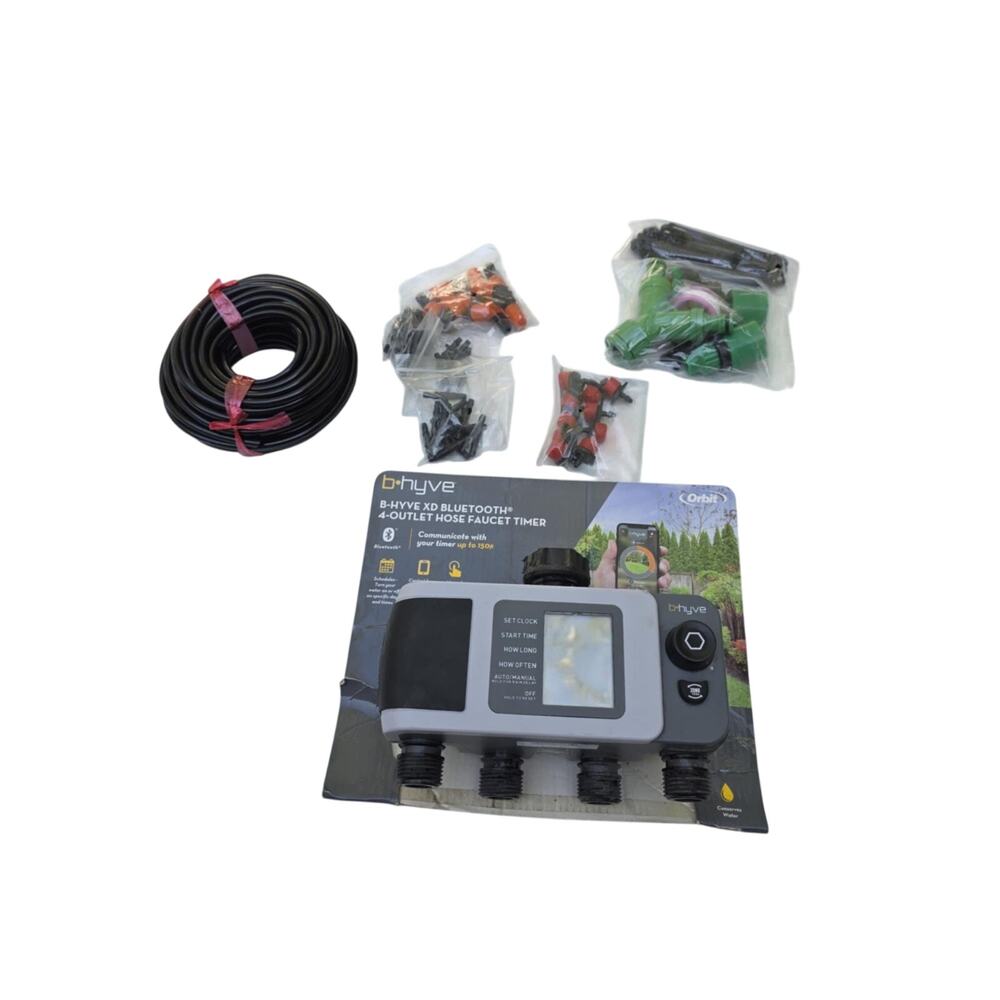 Orbit 24634 B-Hyve XD 4-Port Smart Hose Watering Timer & Accessories